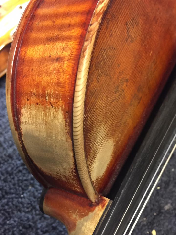 Violin Varnish Retouching